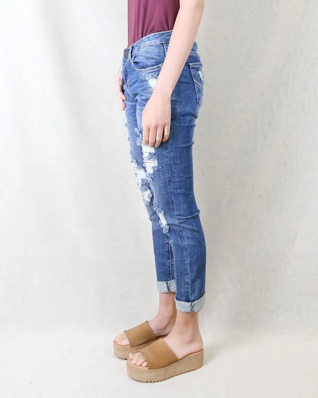 7th Street Distressed Skinny Denim Jeans