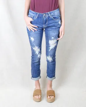 7th Street Distressed Skinny Denim Jeans