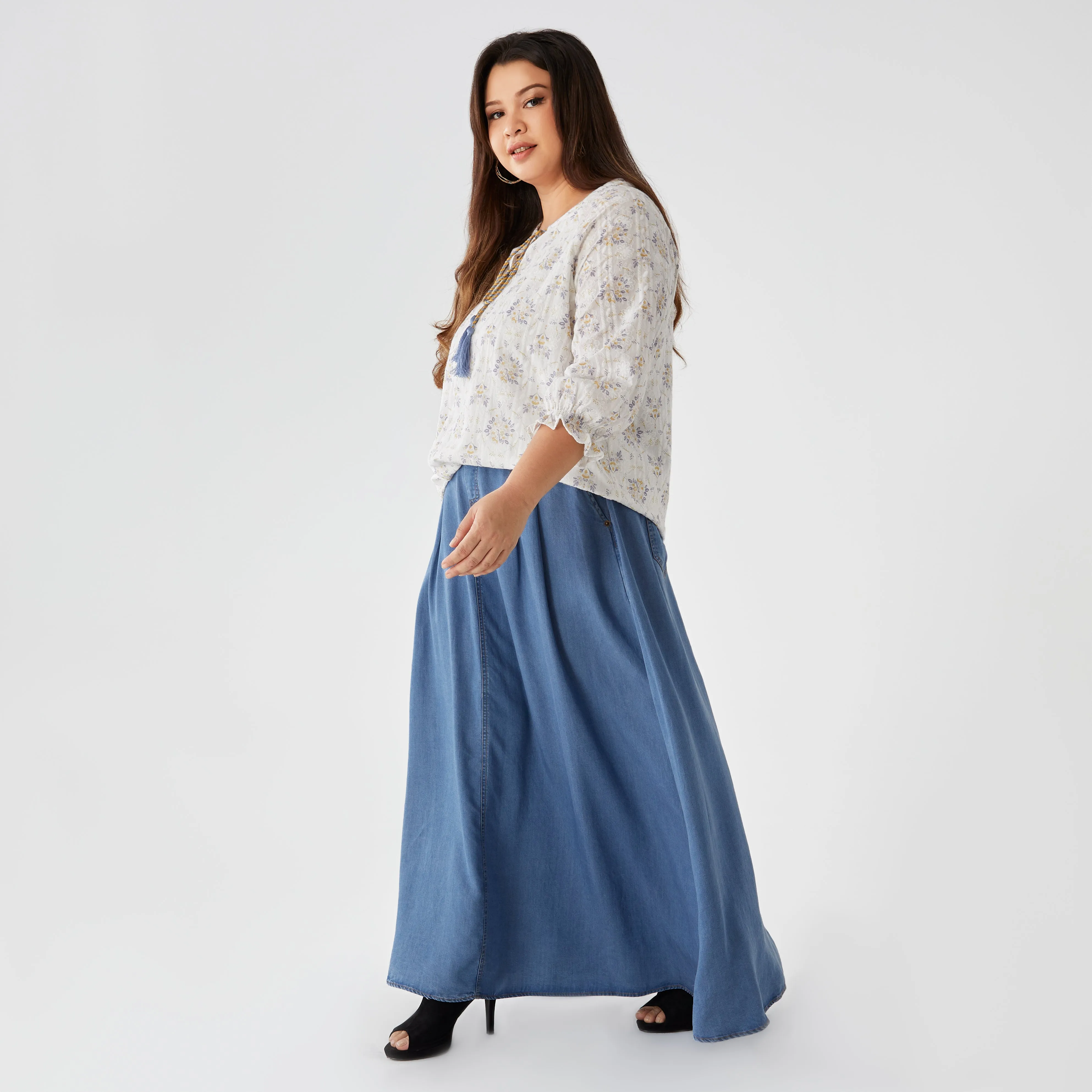 A-Line Denim Skirt