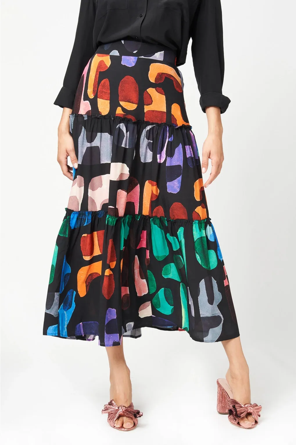 Abstract Print Harper Skirt