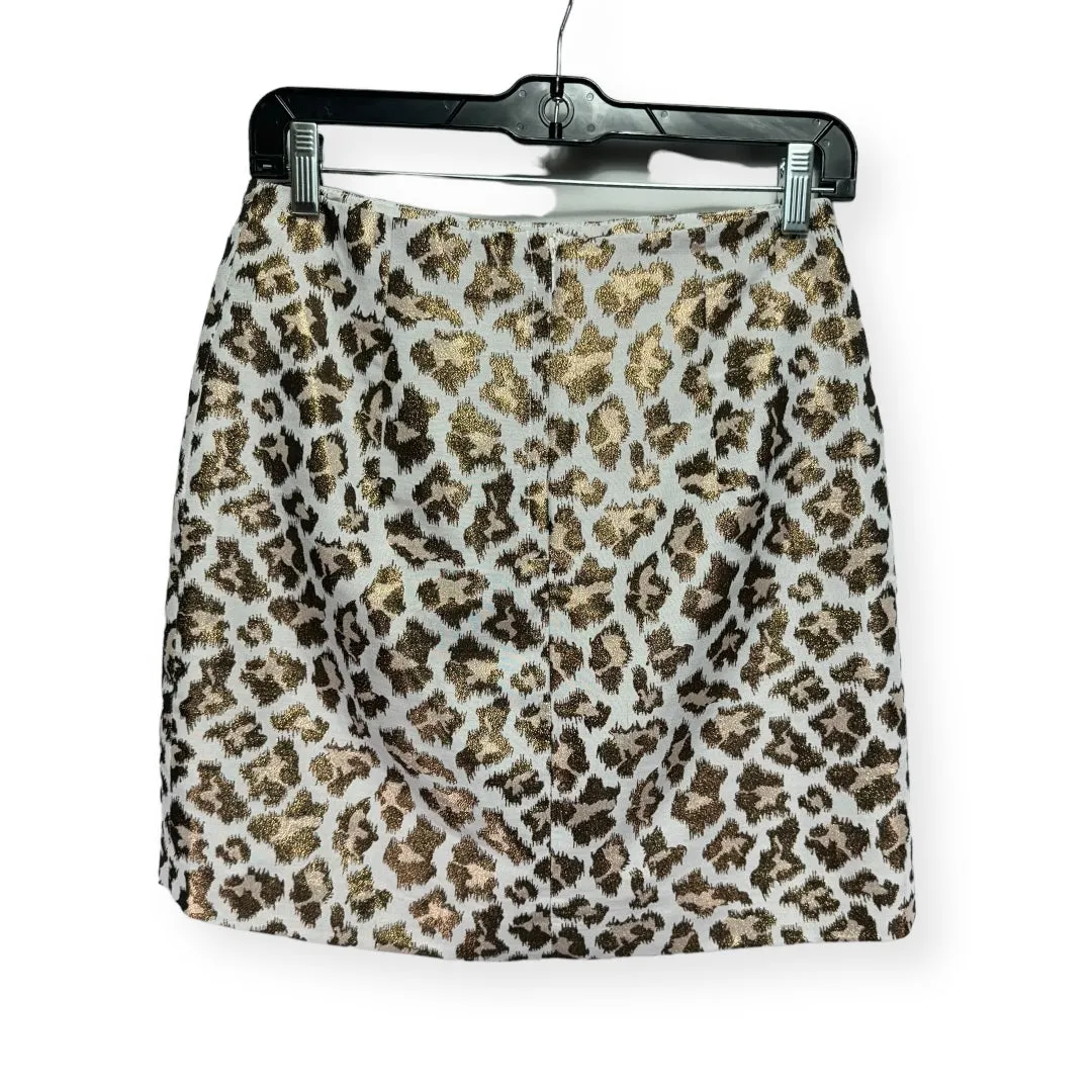 Adler Skirt in Metallic Leopard Print By Lilly Pulitzer  Size: 0