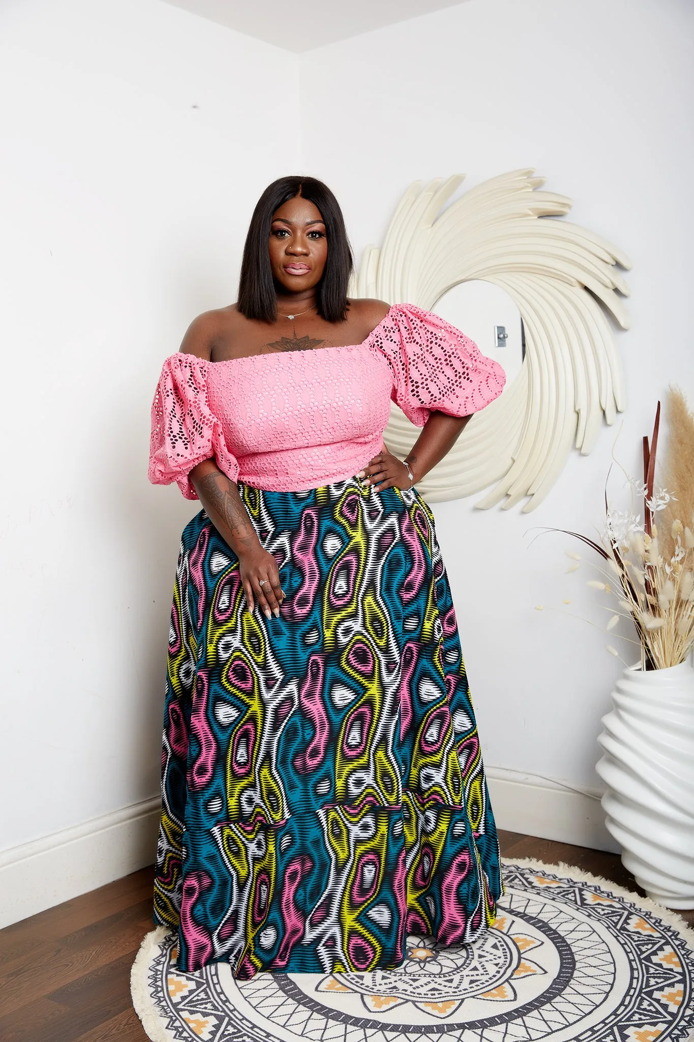 African Print Ankara Maxi Skirt - Nkemji