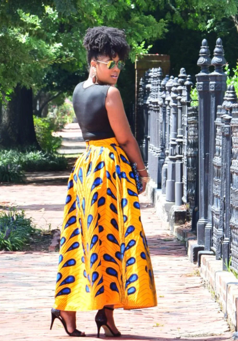 Ankara Maxi Skirt  - Petals