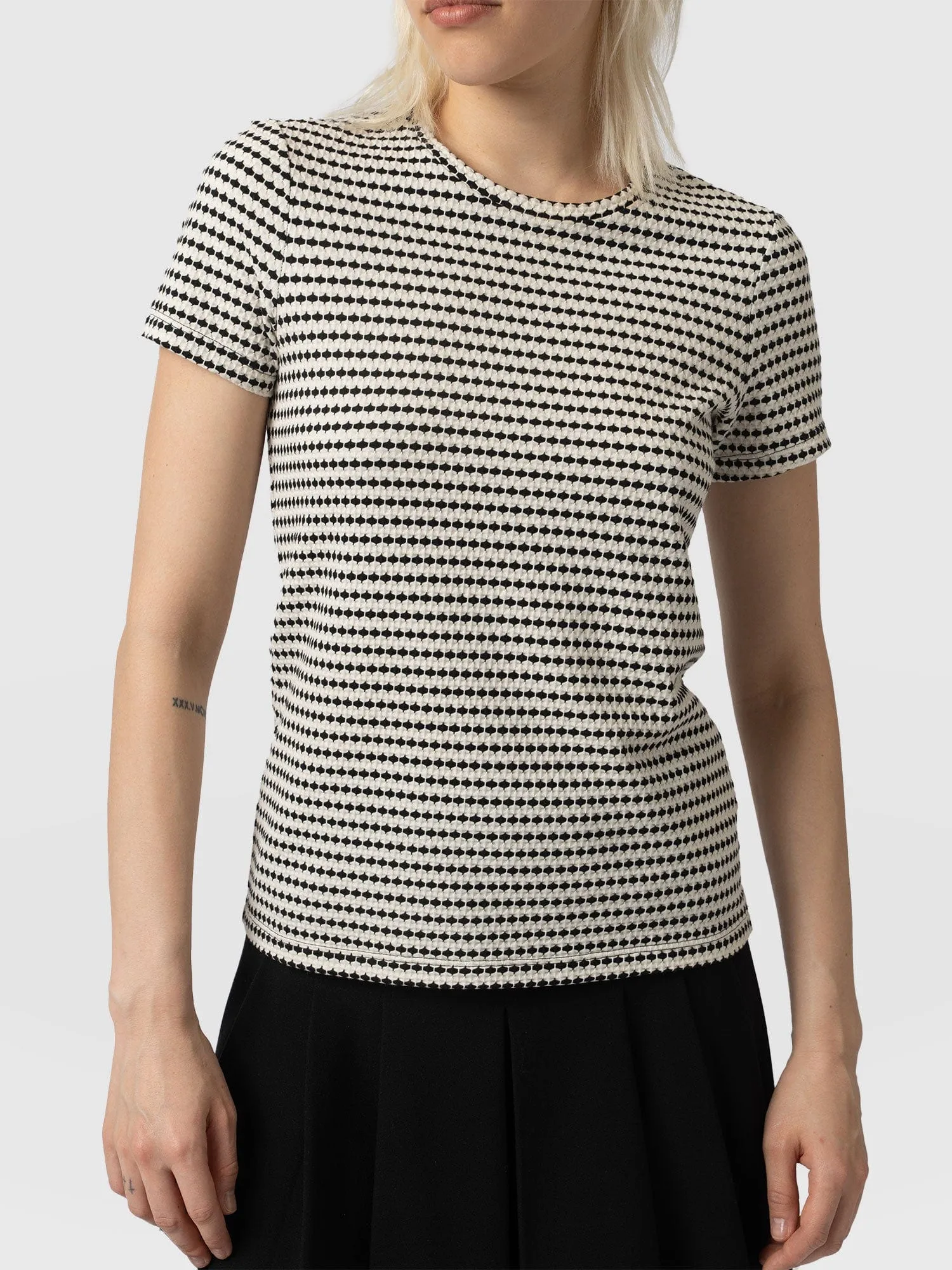 Asher Crew Neck Tee - Jacquard