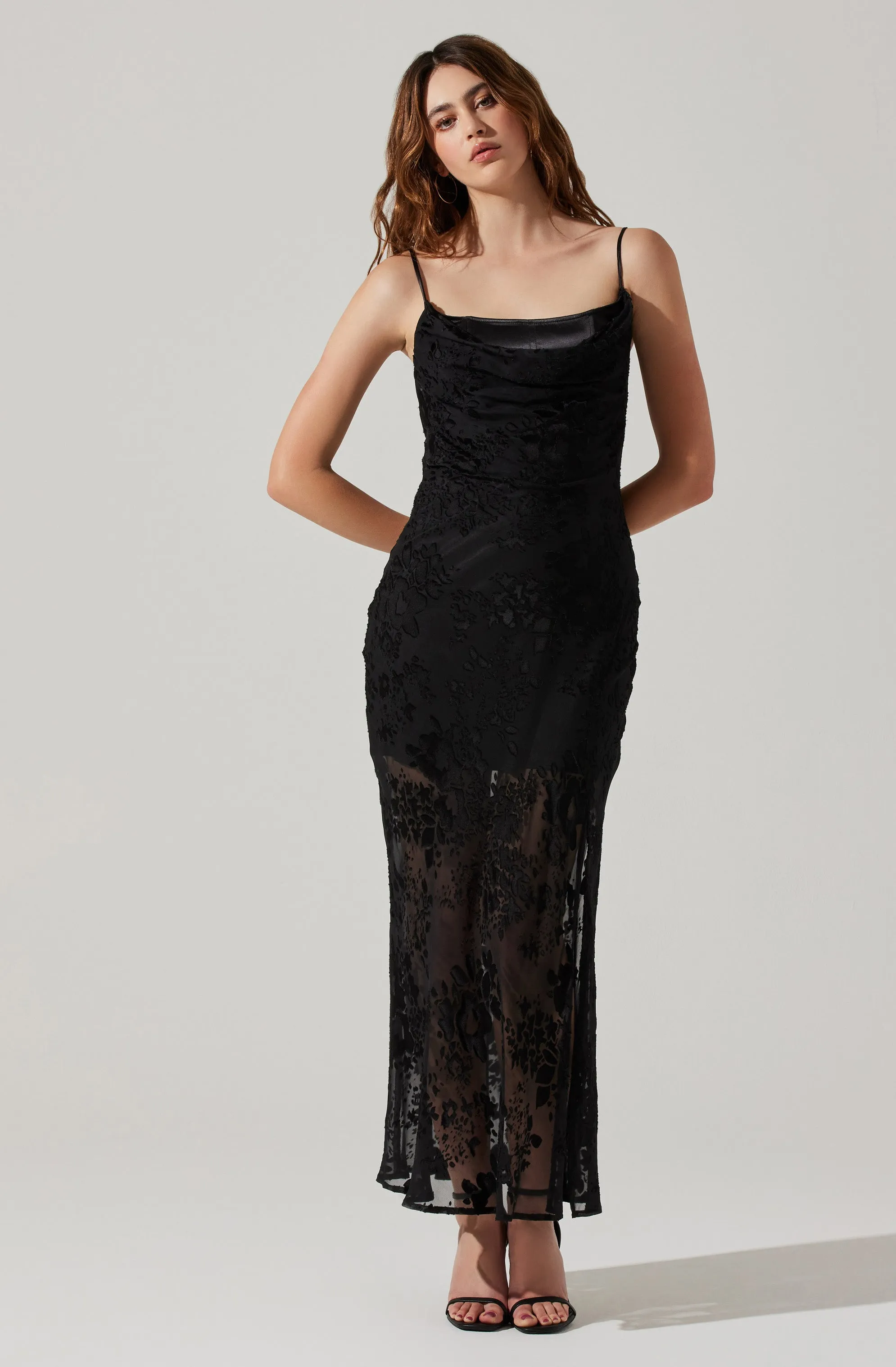 Aubrielle Burnout Maxi Dress