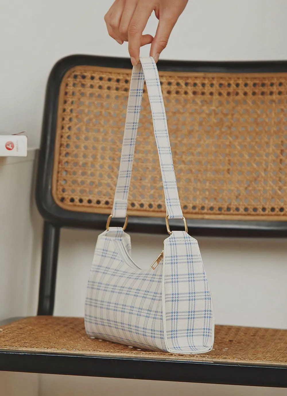 Avalon Handbag - Blue Gingham