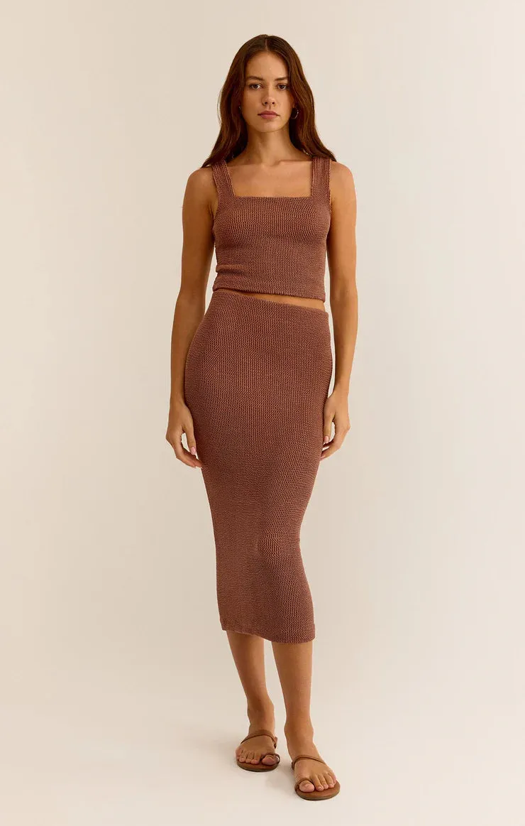 Aveen Midi Skirt - Bronzer