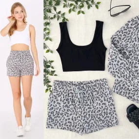 Bailey Shorts - Snow Leopard