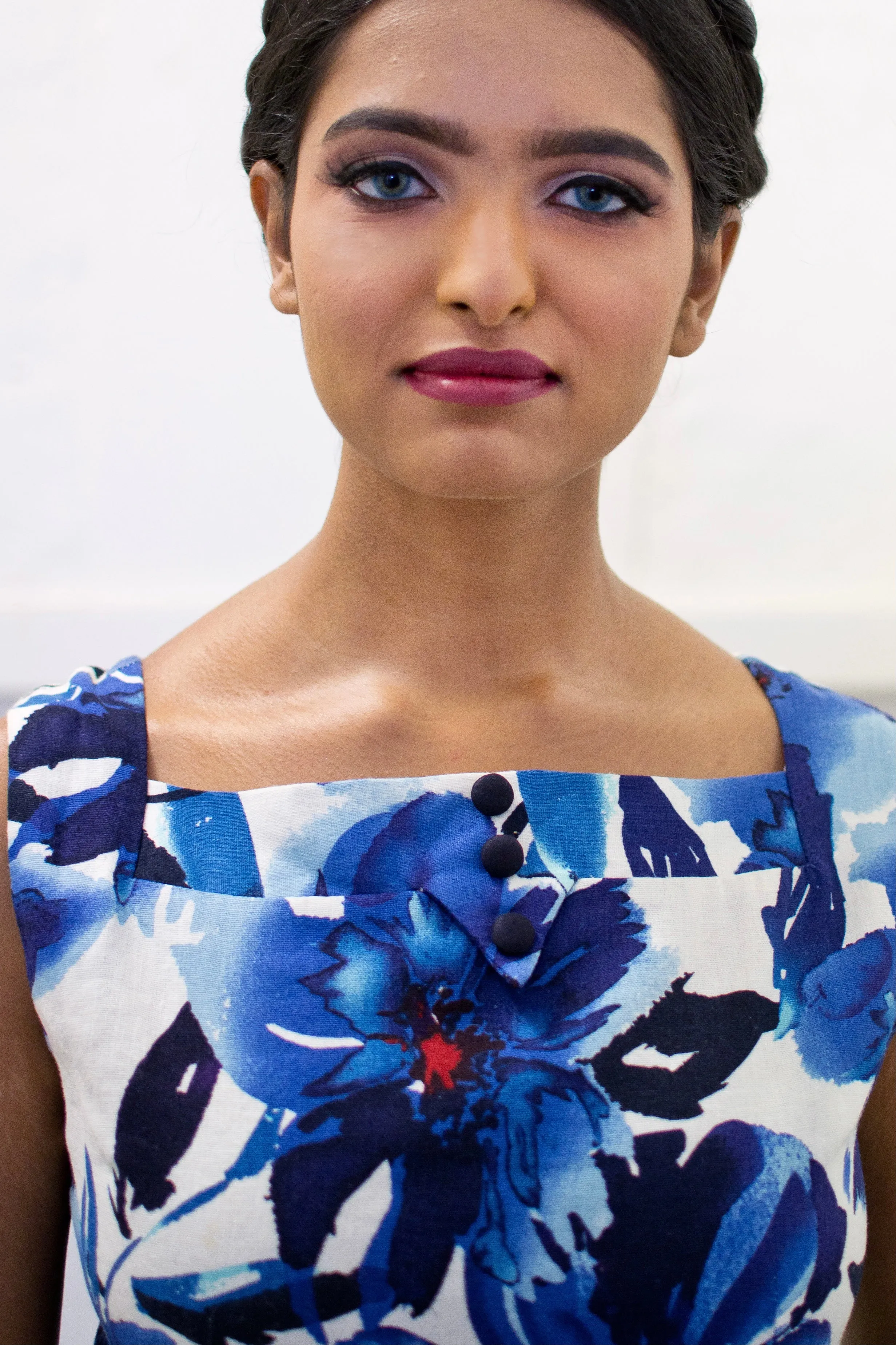 Bee Blue & Red Floral Dress