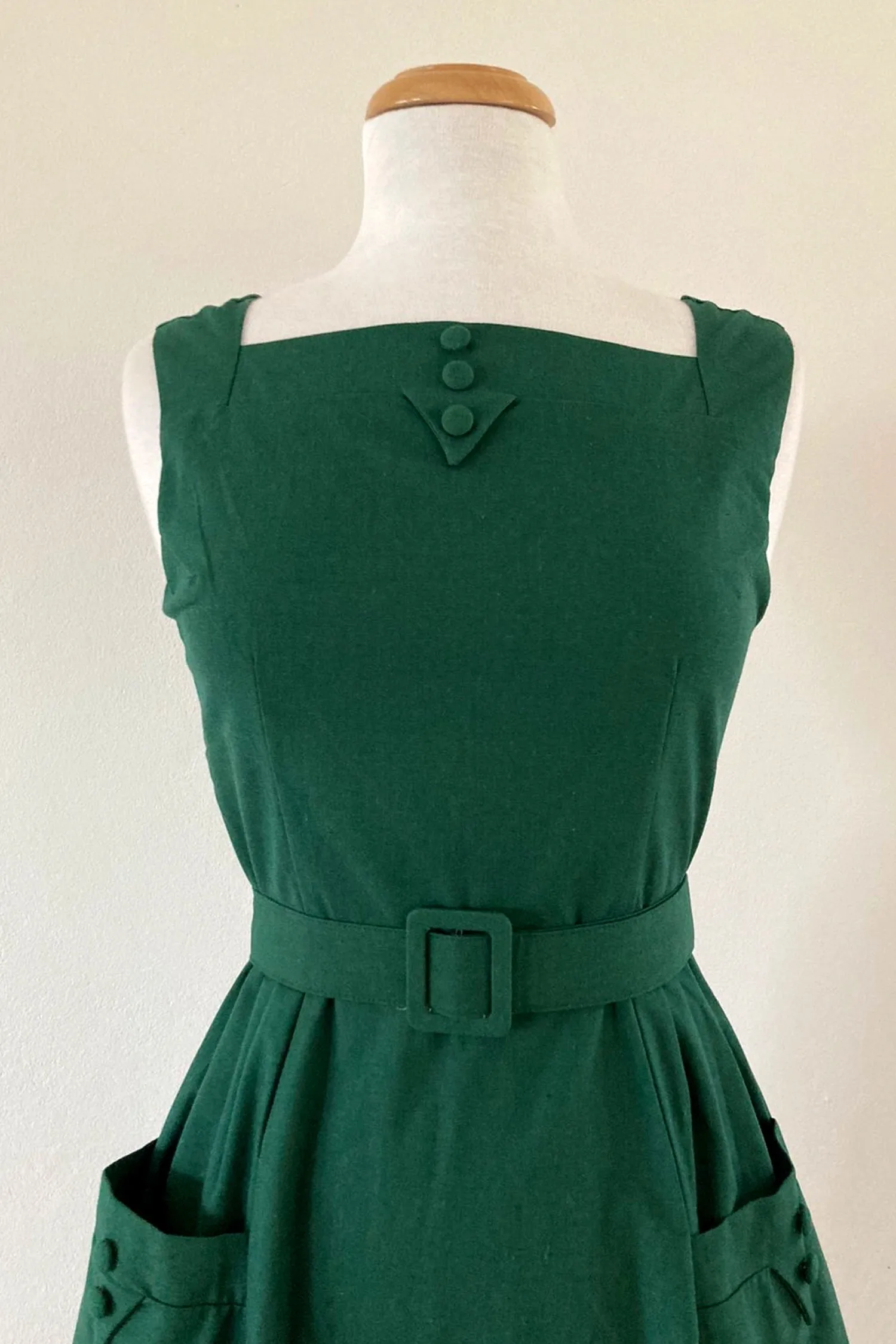 Bee Green Linen Dress