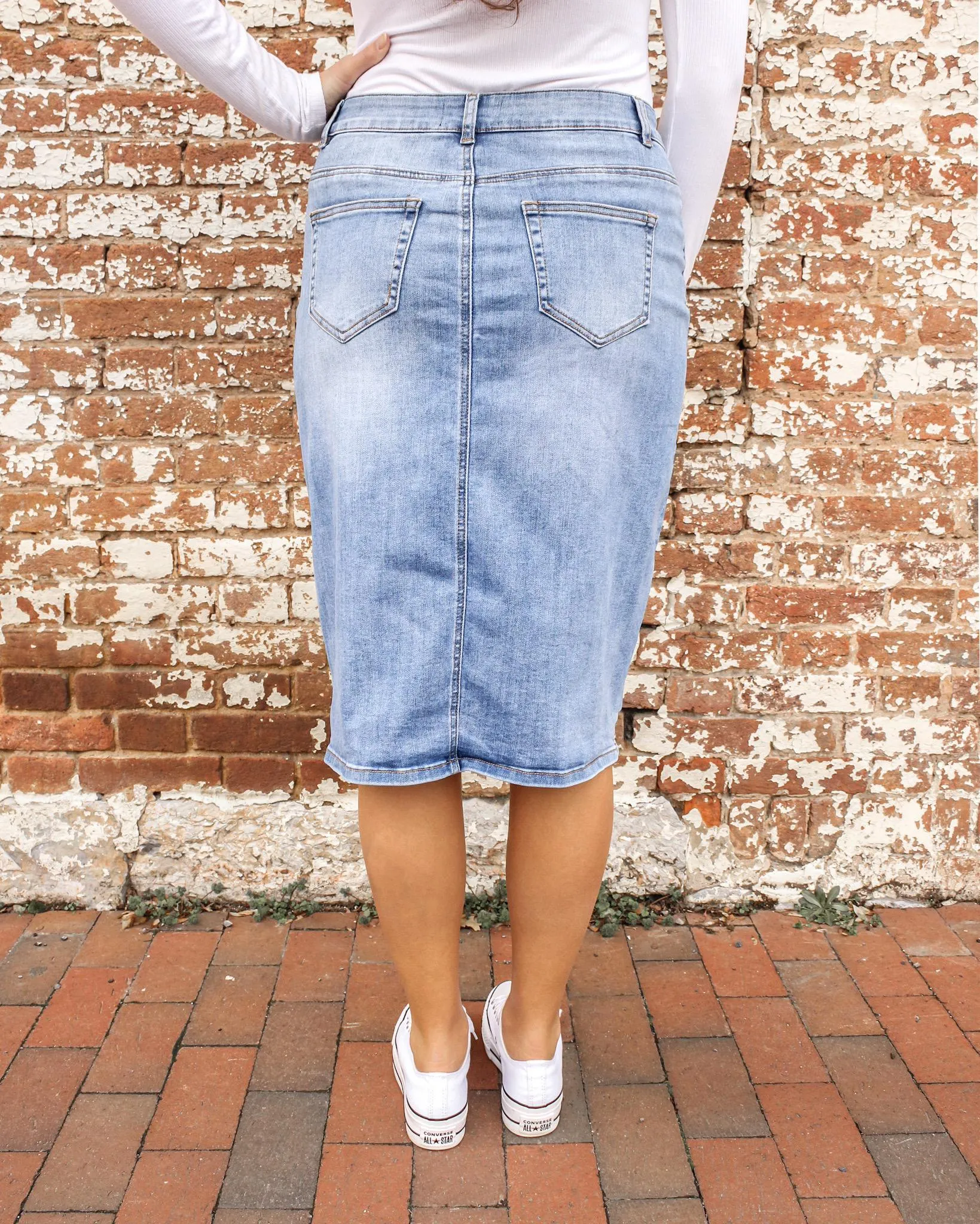 Bella Medium Wash Denim Skirt (FINAL SALE)