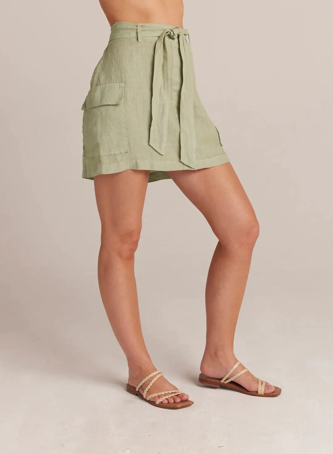 Belted Cargo Mini Skirt