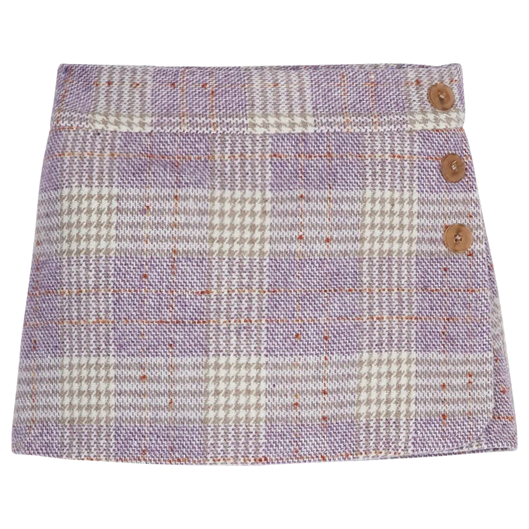 BISBY Mini Skort - Lilac Tweed