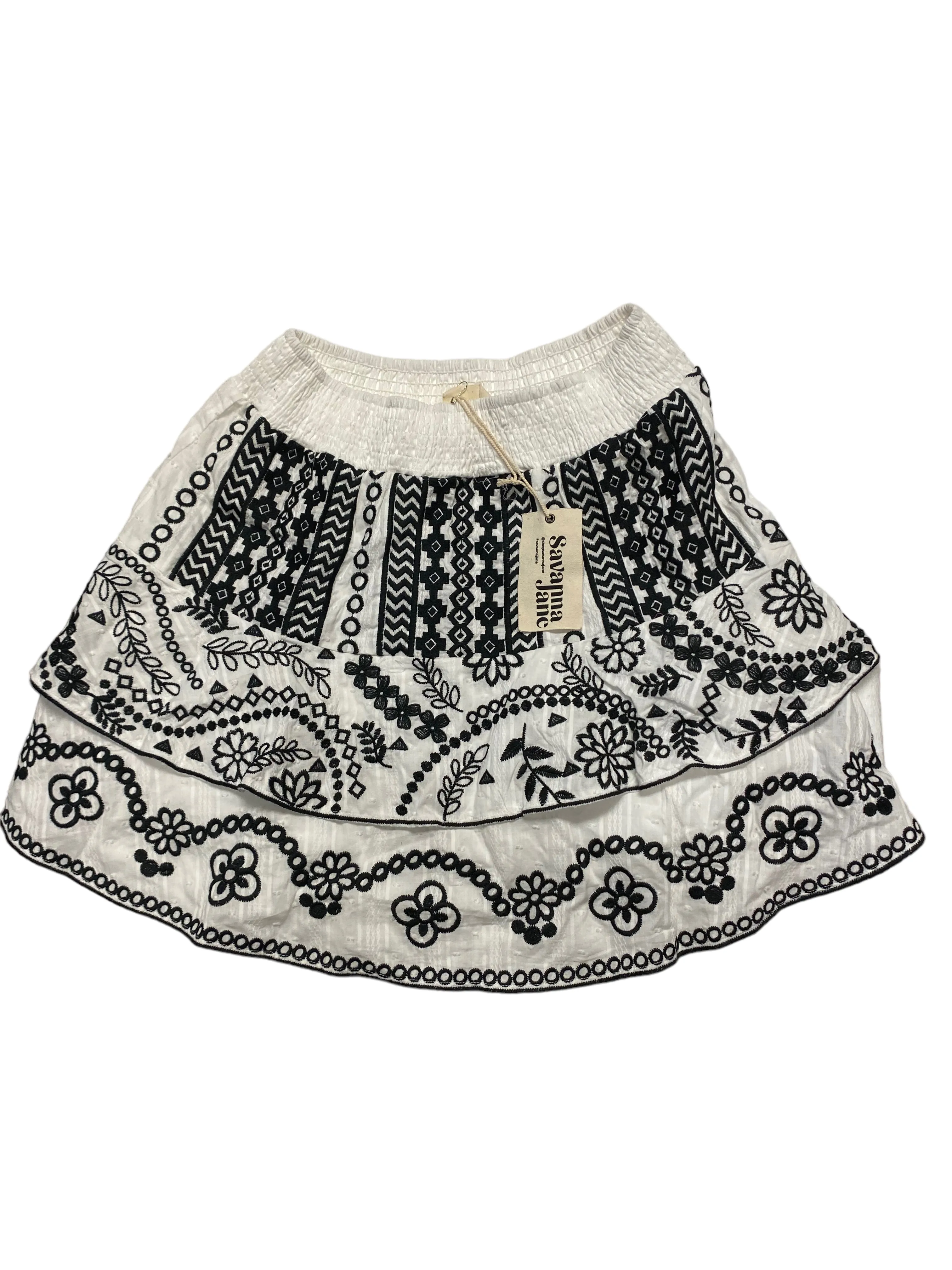 Black & White Skirt Mini & Short Savanna Jane, Size L