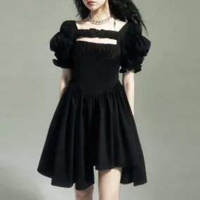 Black irregular dress KF82129