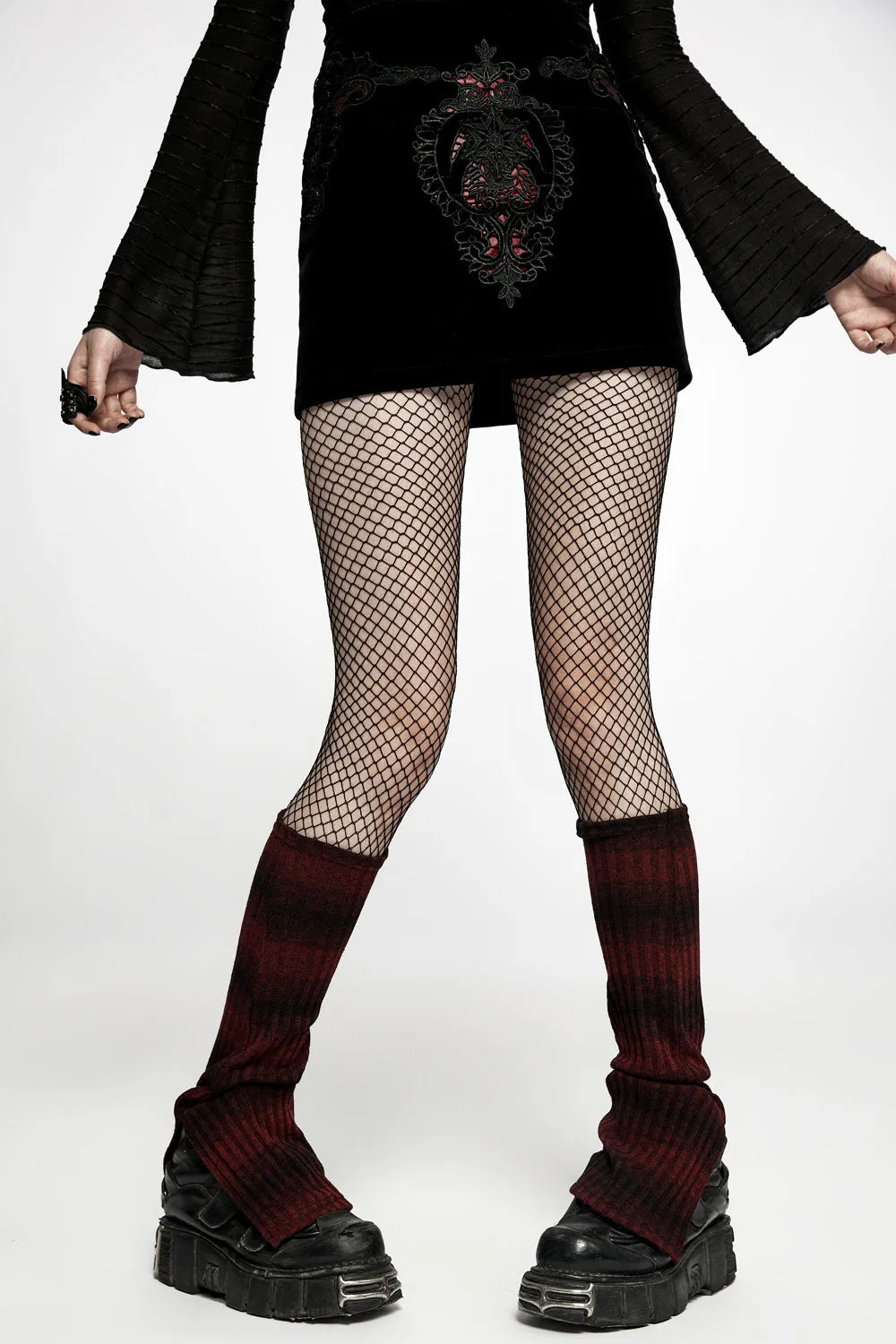 Black Velvet Vamp Mini Skirt