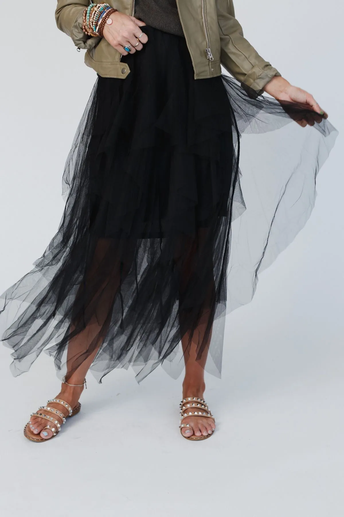 Black Bohemian Ballerina Skirt