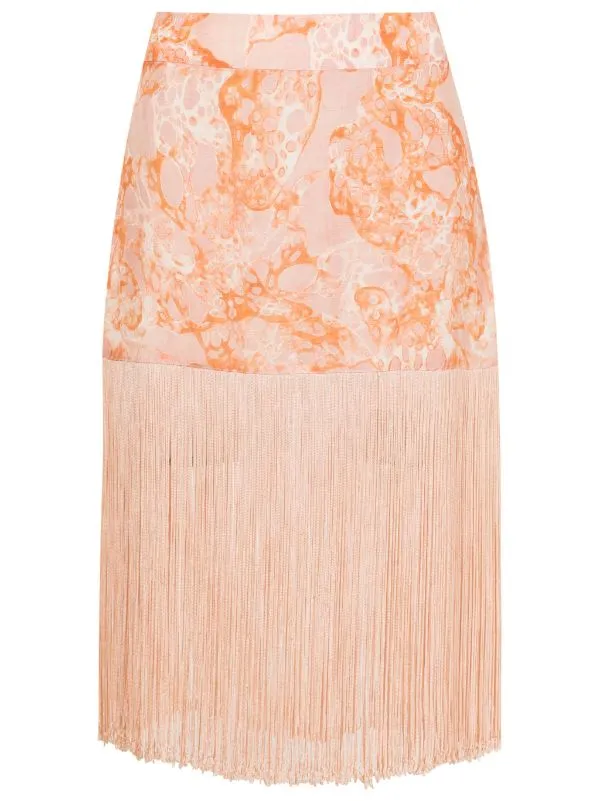 Bulles De Mer Mini Skirt With Fringes