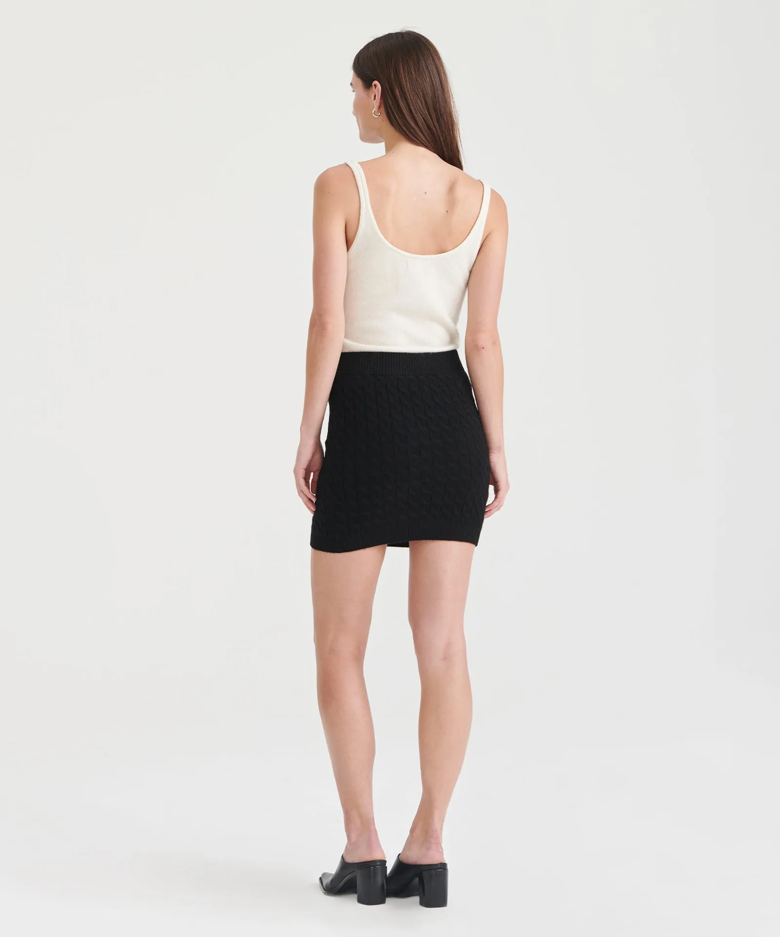 Premium Cashmere Cable-Knit Mini Skirt Designs