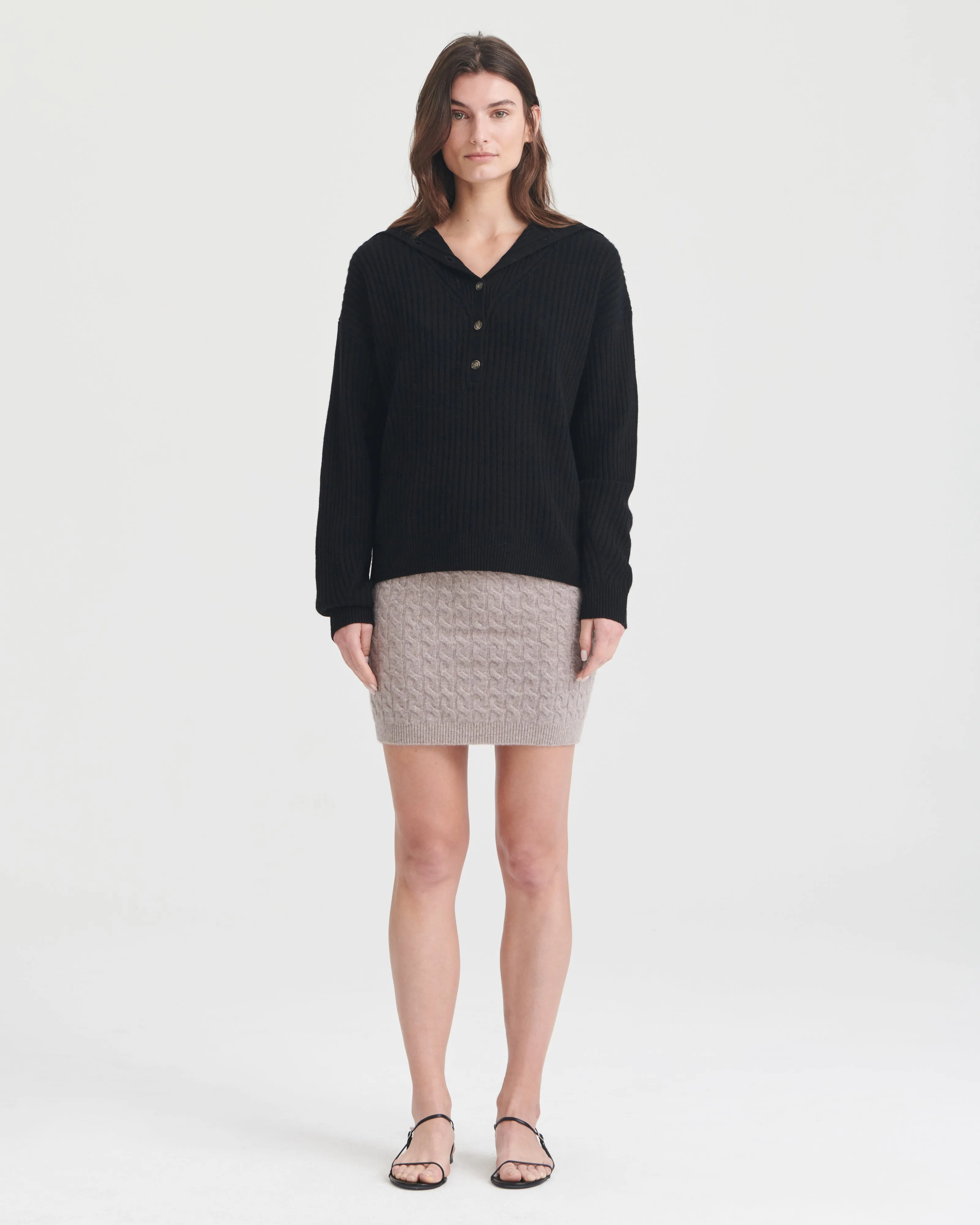 Premium Cashmere Cable-Knit Mini Skirt Designs