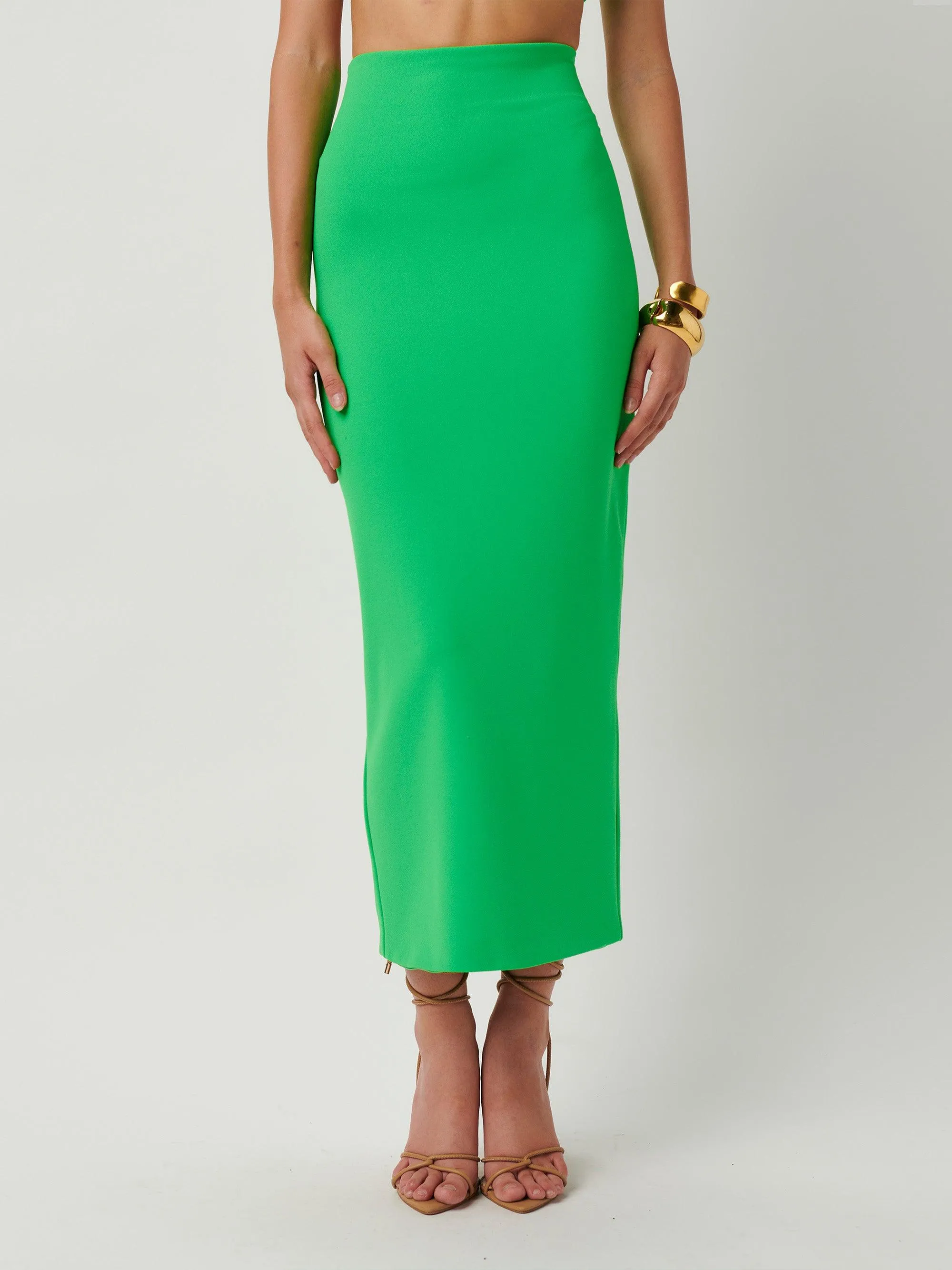 Lush Green Catia Midi Skirt - Elegant & Stylish Womens Fashion