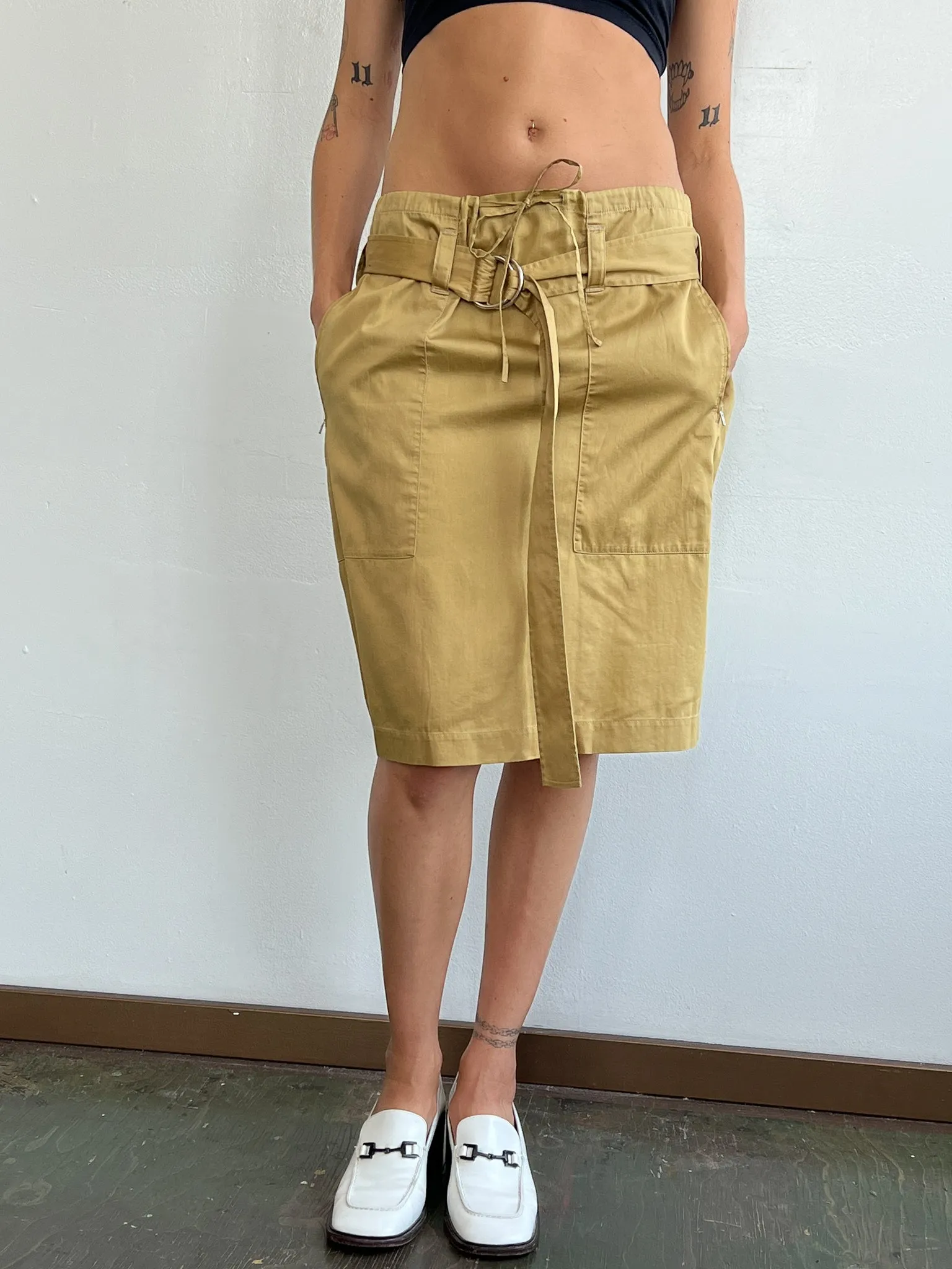 Celine Caramel Cargo Skirt (M)