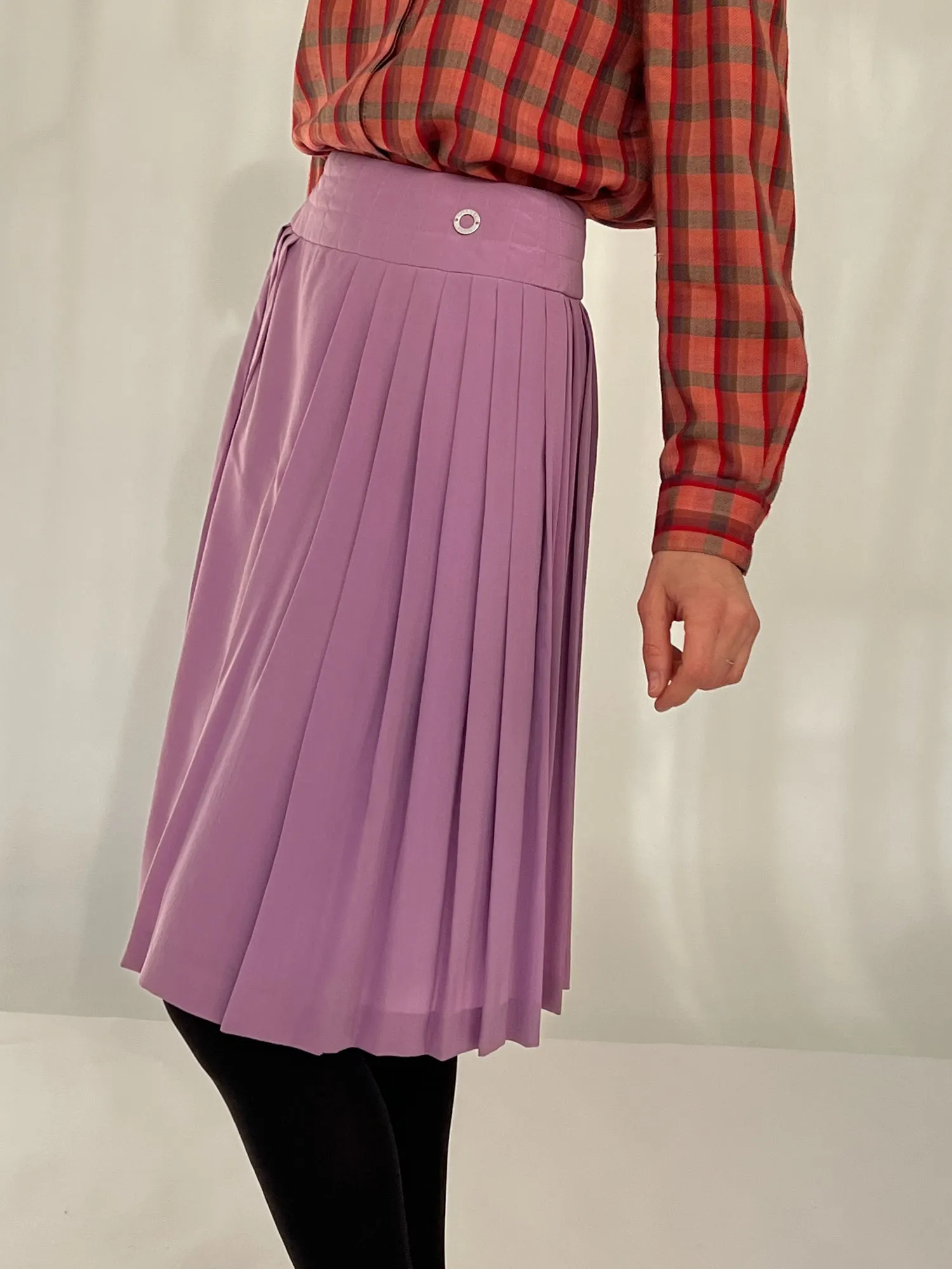 Chanel Lilac Silk Skirt (XS)