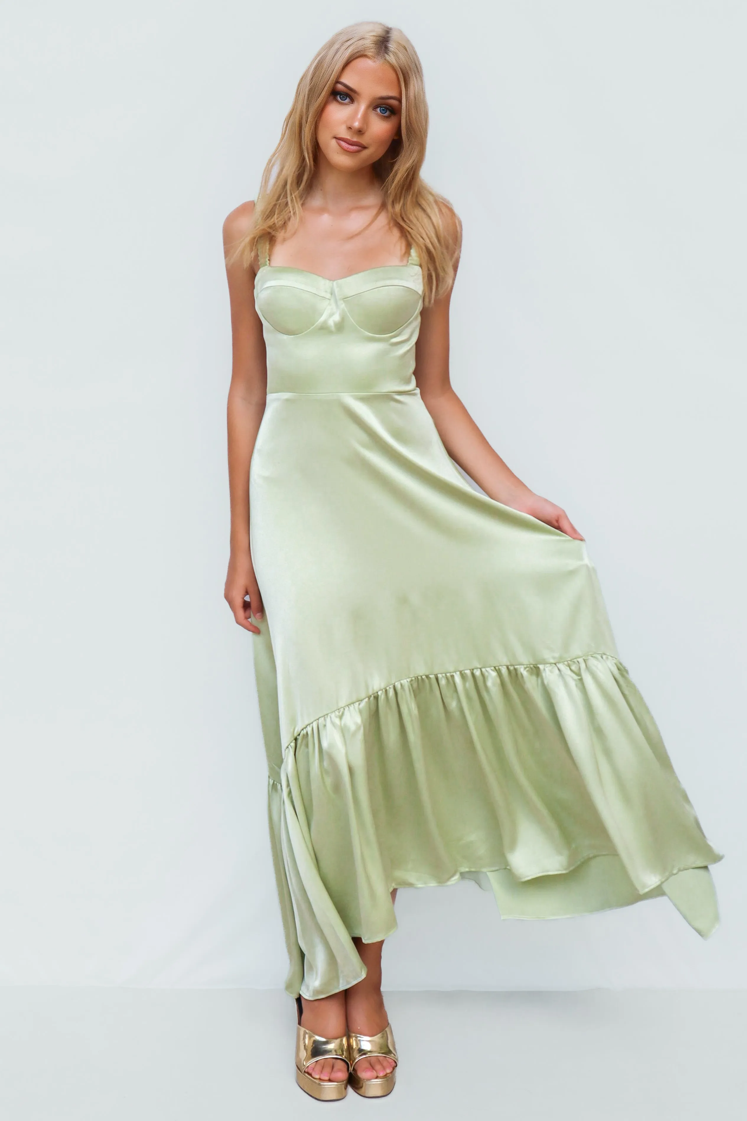 Charming Maxi Dress - Pistachio