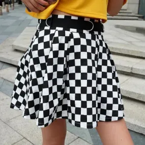 Checkered Flow Skirt 🖤