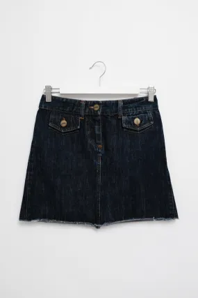 CHLOÉ BLUE DENIM MINI SKIRT