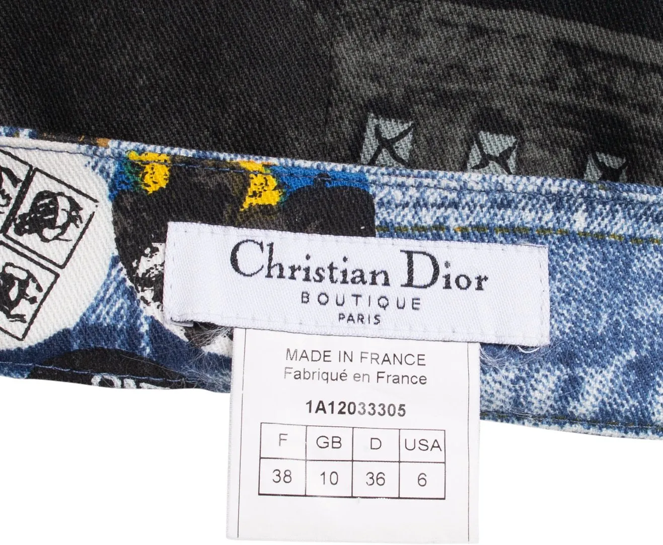 Christian Dior Miss Diorella Trompe L'oeil Mini Skirt