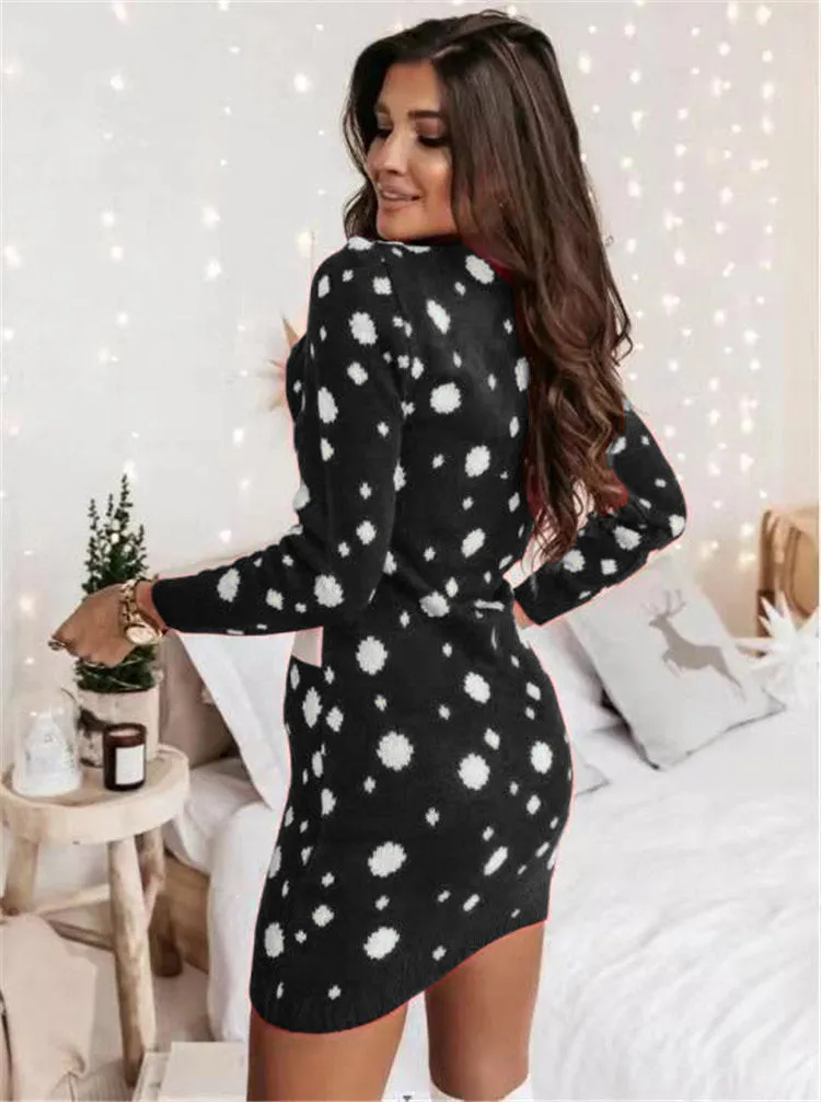 christmas long sleeve dress  KF83062