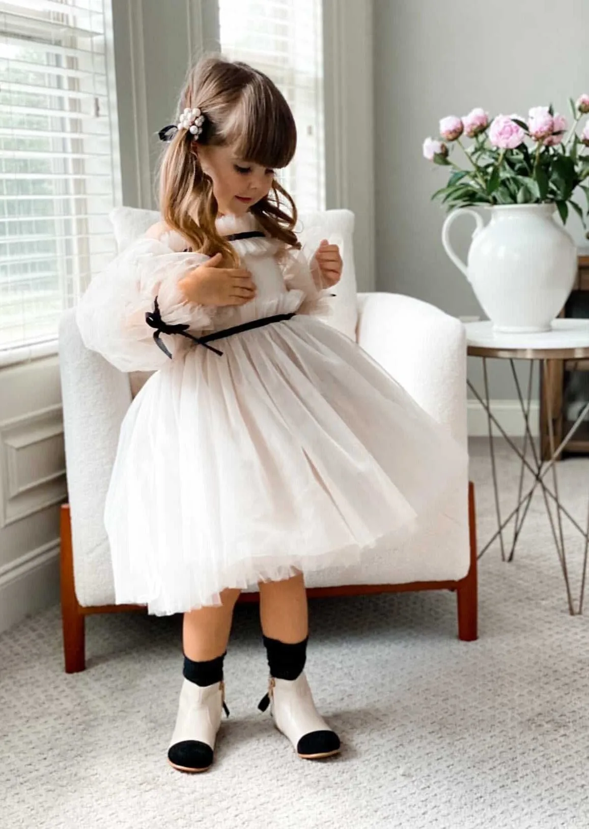 Coco-Caramel Tulle Dress