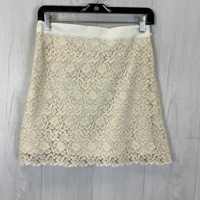 Cream Skirt Mini & Short Loft, Size Xs