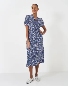 Crew Clothing - Laurie Tie Neck Tea Dress - Petal Print