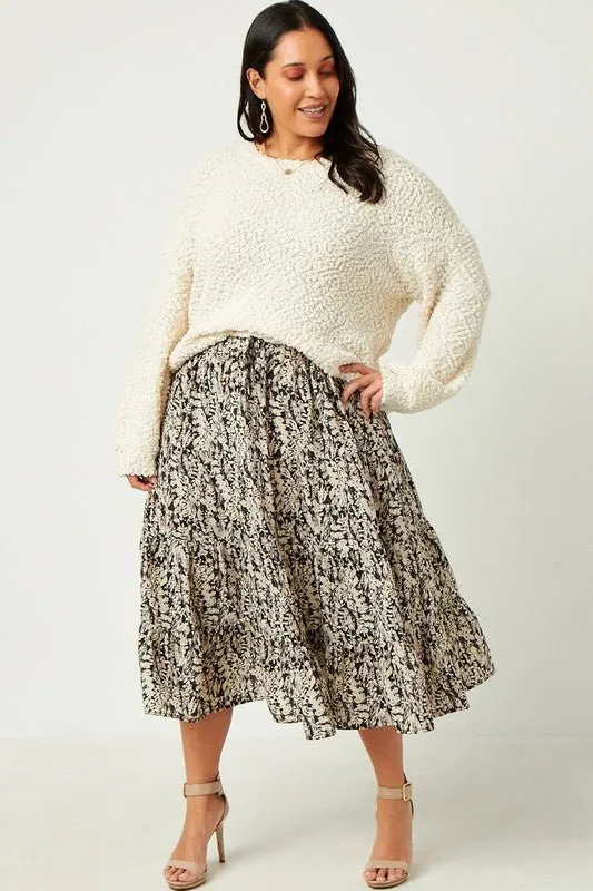 Curve Gardenia Tiered Skirt - FINAL SALE