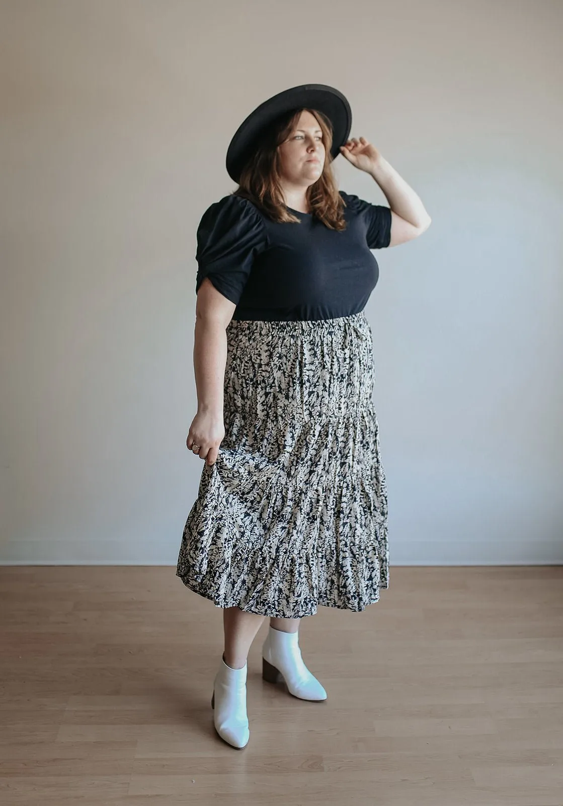 Curve Gardenia Tiered Skirt - FINAL SALE