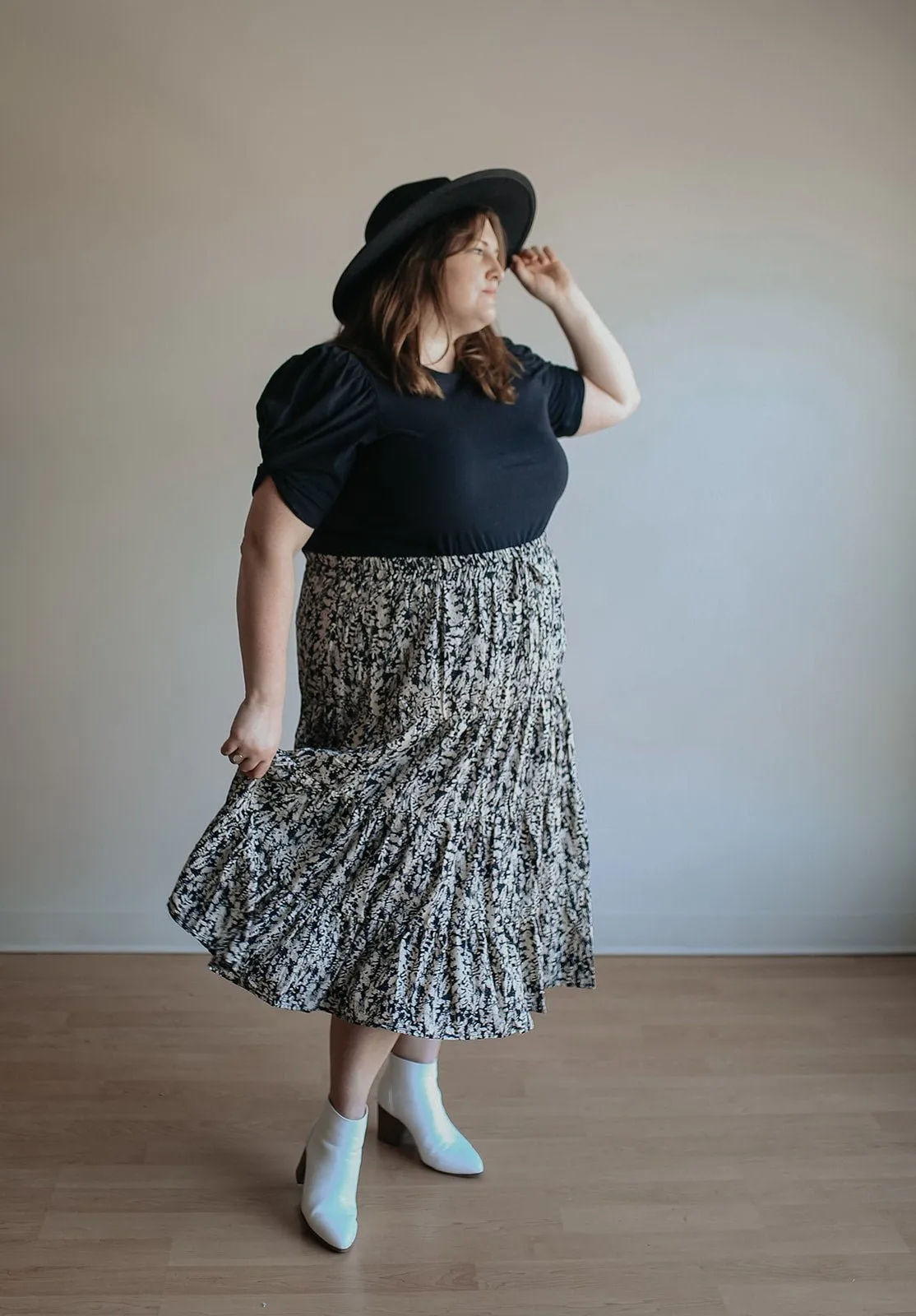 Curve Gardenia Tiered Skirt - FINAL SALE