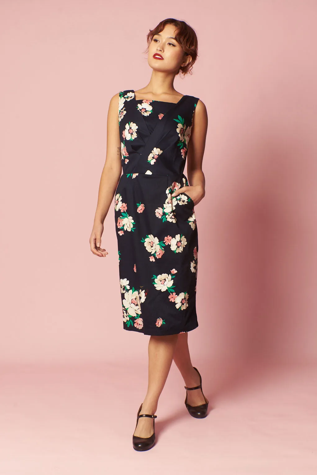 Dalena Navy Floral Dress