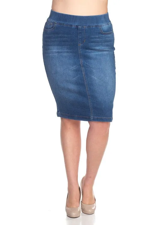 Debbie Jean Skirt-Medium Wash