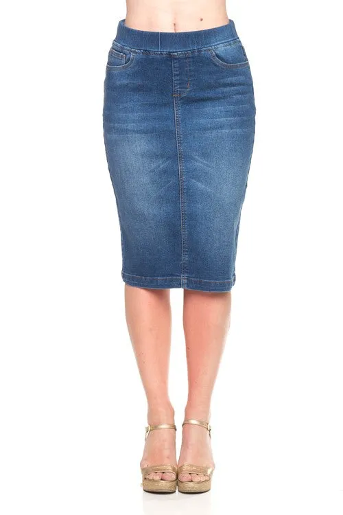 Debbie Jean Skirt-Medium Wash