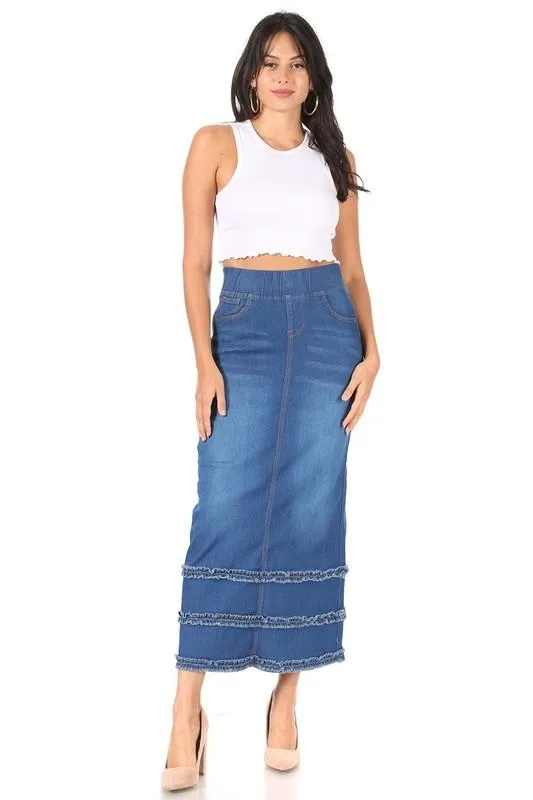 Debbie Long Jean Skirt