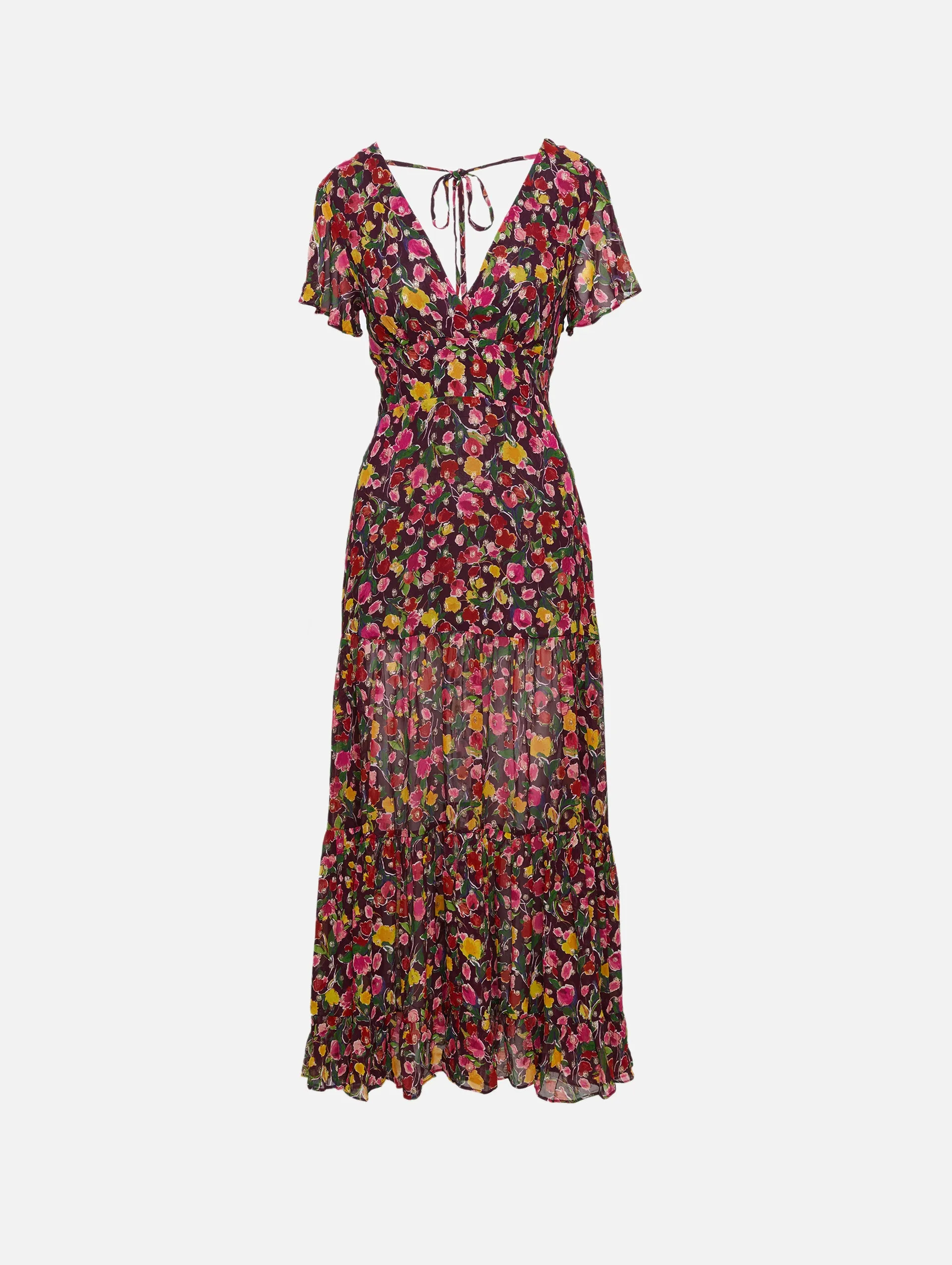 Stunning Delicia Dress - Elegant Floral V-Neck Maxi Dress for Women