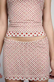 Elektra Skirt in White Polka Dot