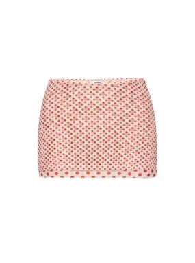 Elektra Skirt in White Polka Dot