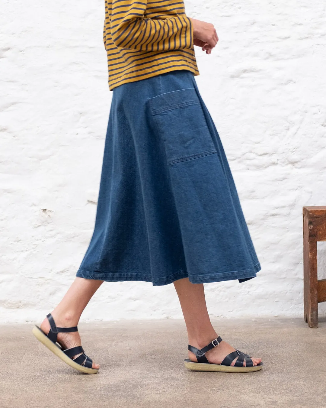 Elsie Midi Skirt - Heavy Denim