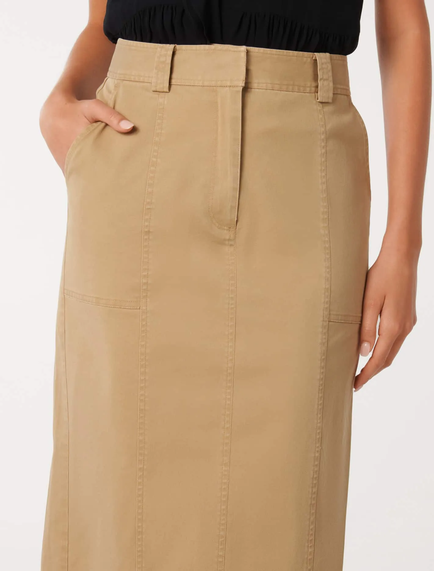 Farrah Pintuck Maxi Skirt