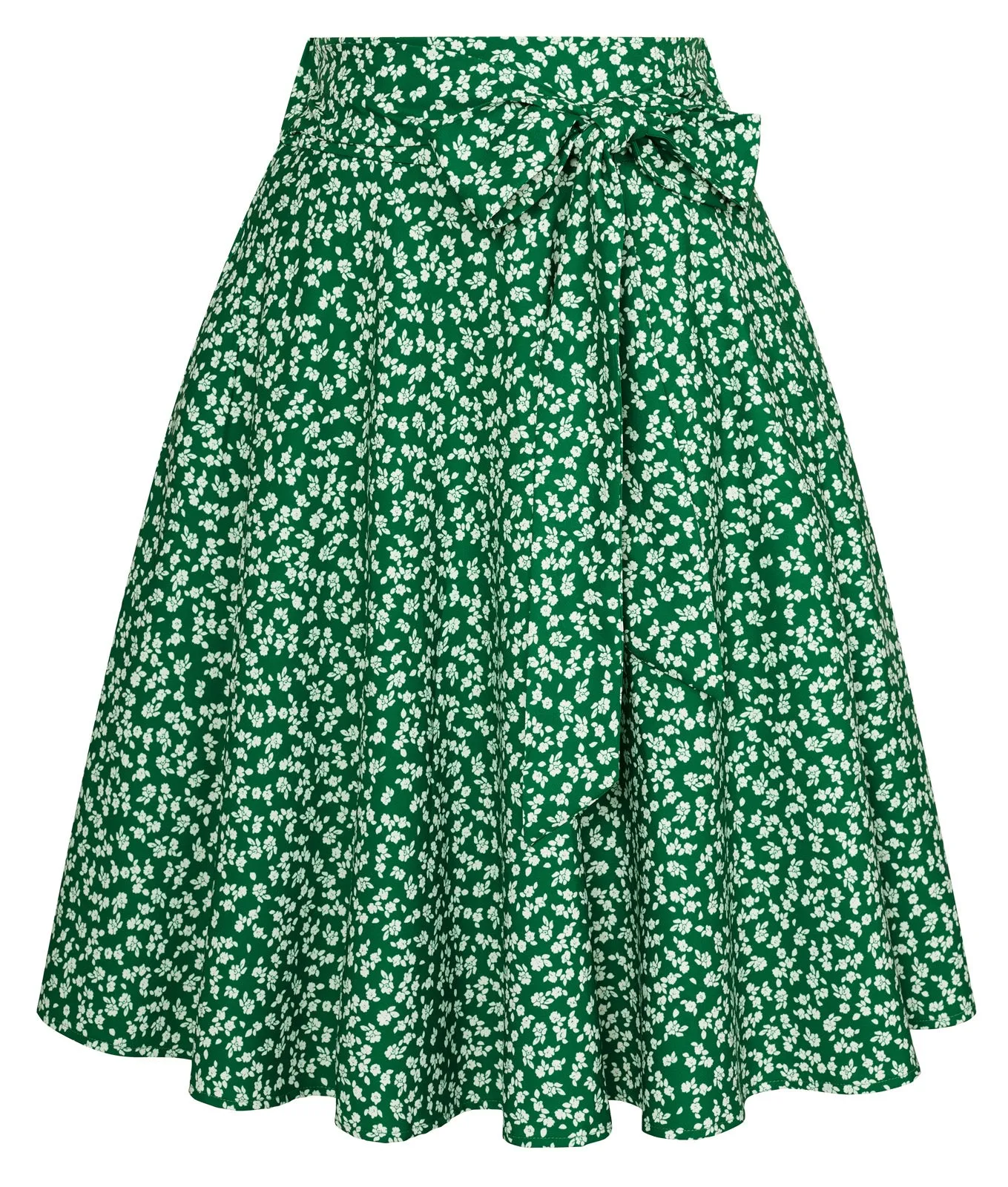 Floral Print Womens High Waist A-Line Skirt with Pockets – Stylish and Comfortable