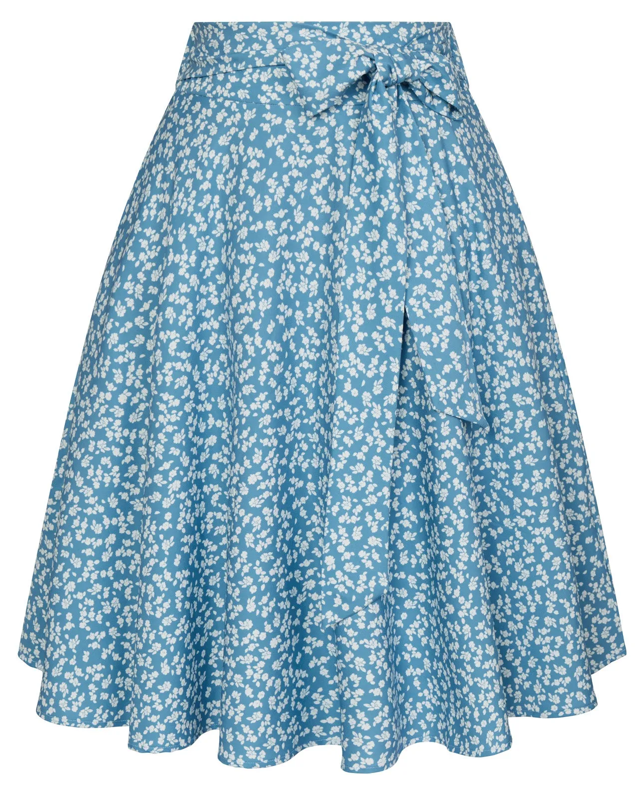 Floral Print Womens High Waist A-Line Skirt with Pockets – Stylish and Comfortable