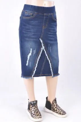 GIRLS Becca Denim Skirt (Dk. Indigo)